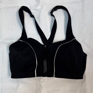 Victoria's Secret Knockout Front Close Underwire Black Sport Sports Bra 34DD